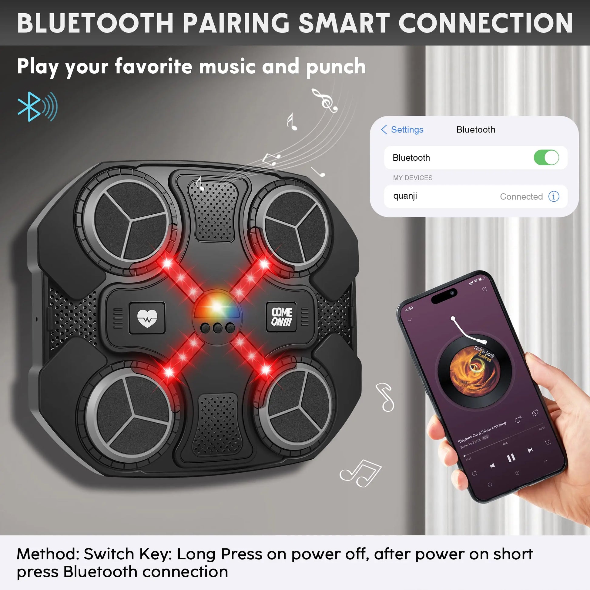 Kids Music Boxing Machine - Bluetooth Punching Target Toy